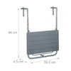 Gray hanging table balcony foldable
