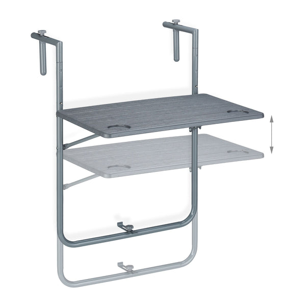 Gray hanging table balcony foldable