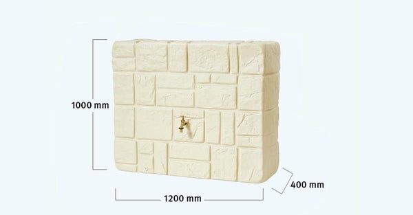 WALL rain barrel 300 lt sand beige