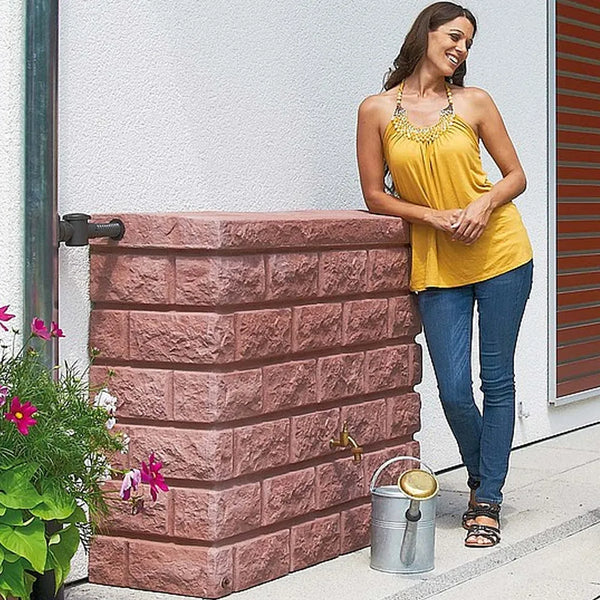 ROCKY Wandfass 400 ltr steinrot M