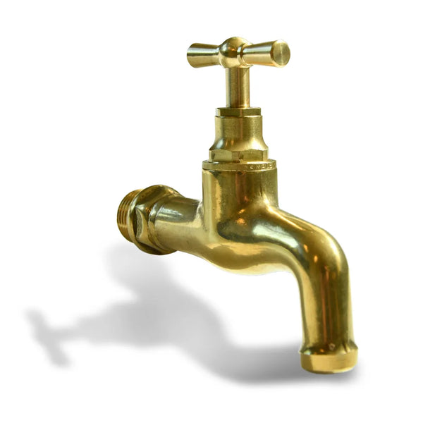 Tapkraan messing 1/2" gladde uitloop