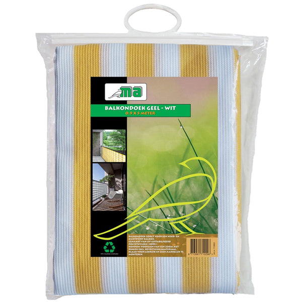 Balkondoek geel/wit 25mx90cm