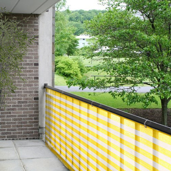 Balkondoek geel/wit 25mx90cm