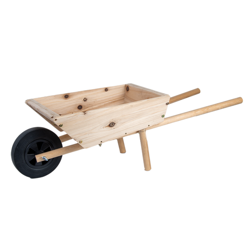 Wooden wheelbarrow