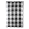 Zwart wit geruit tuintapijt S
