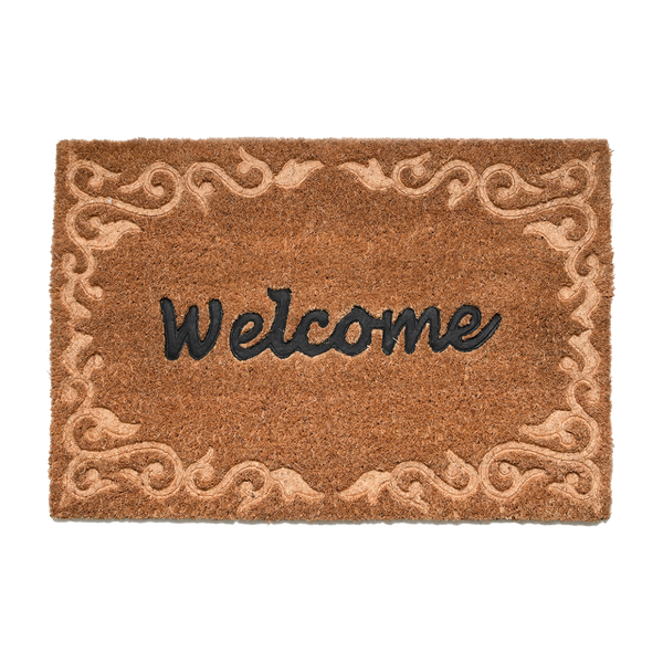 Deurmat kokos reliëf "Welcome"