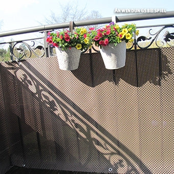 Balkondoek kunststof mocca antraciet 300x90cm