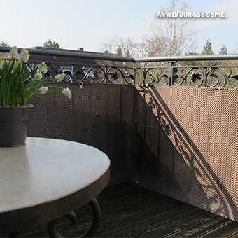 Balkondoek kunststof mocca antraciet 300x90cm