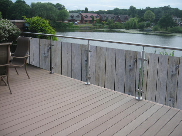 Balkonsticker - Hout- Demi - Print