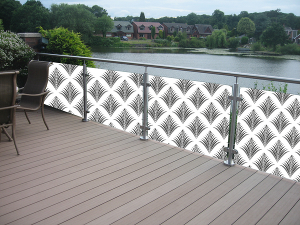 Balkonsticker - Bloemenpatroon - Print