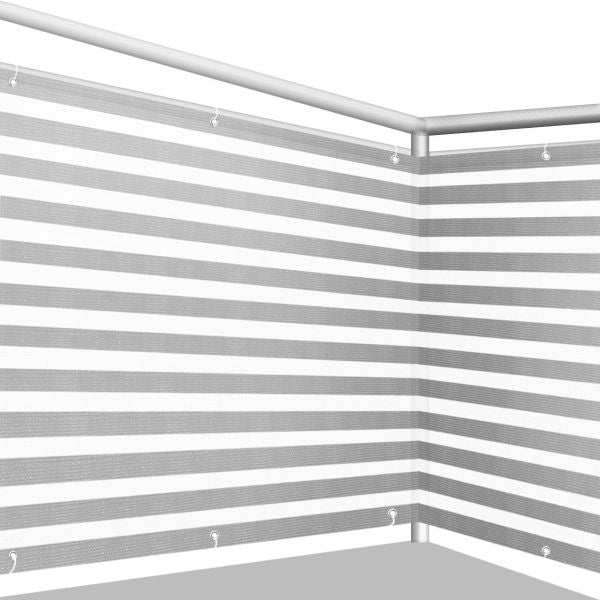 Outlook ijsje Interpersoonlijk Balkondoek grijs/wit 25mx90cm– Tuinrijk