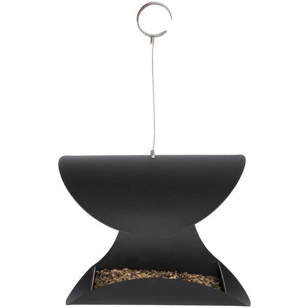 Hanging bird feeder black L
