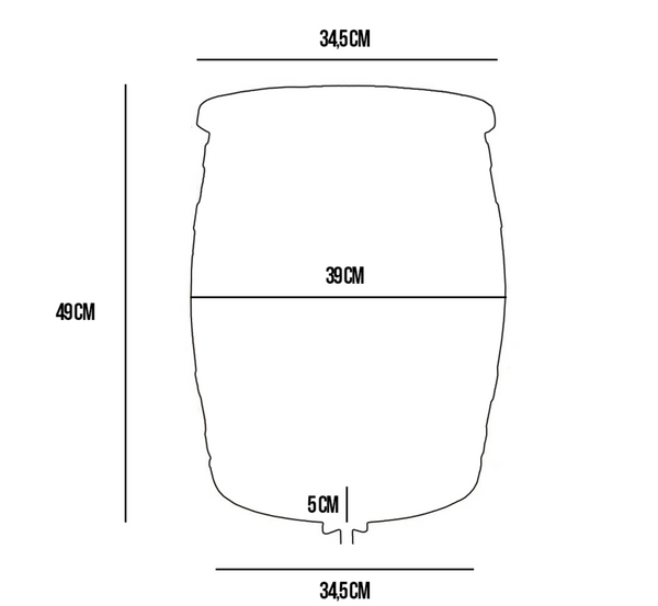 Roto regenton grijs 50 liter