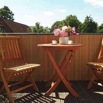 Balkonscherm kunststof teak 300x90cm