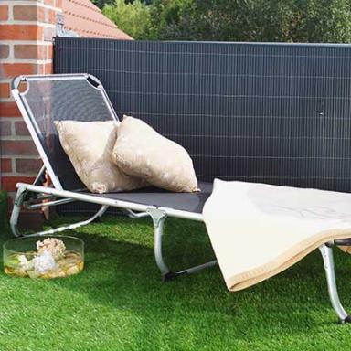 Balkonscherm kunststof antraciet 300x90cm