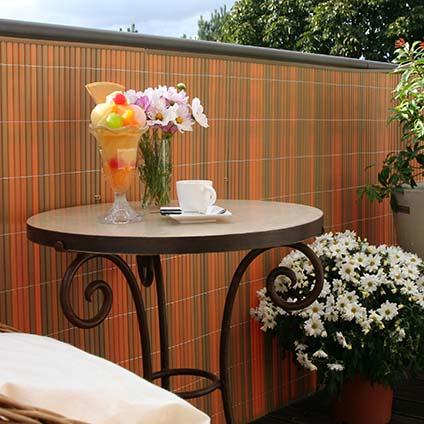 Balkonscherm kunststof teak 300x90cm