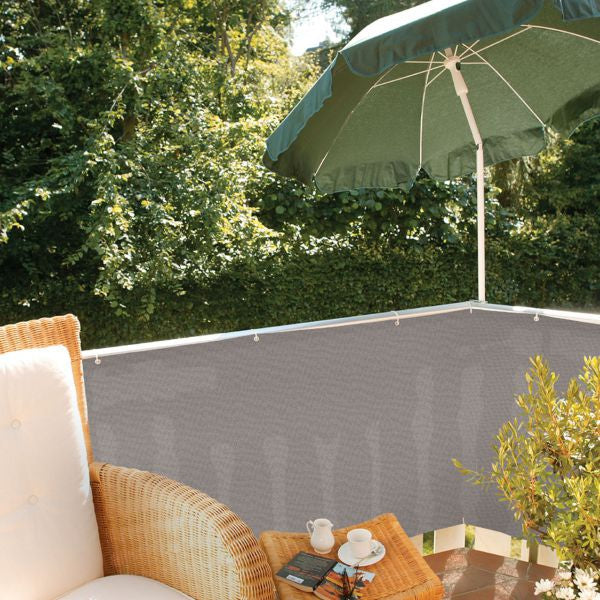 Balkondoek grijs 500x90cm