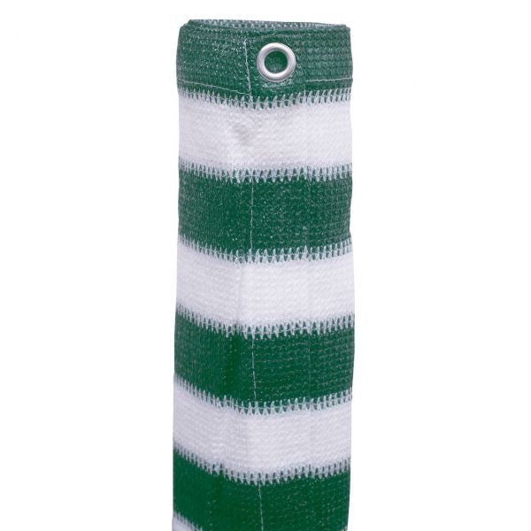 Balkondoek groen/wit 500x90cm