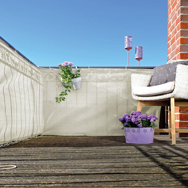 Balkondoek ivory 300x90cm