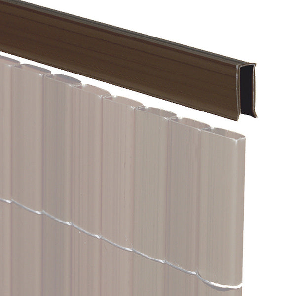 Balkonscherm kunststof walnoot 300x90cm