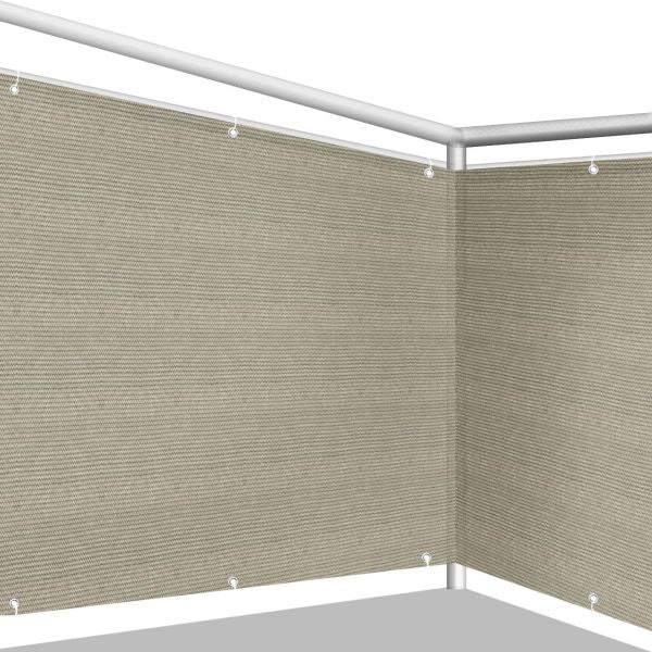 Balkondoek beige/antraciet 500x90cm