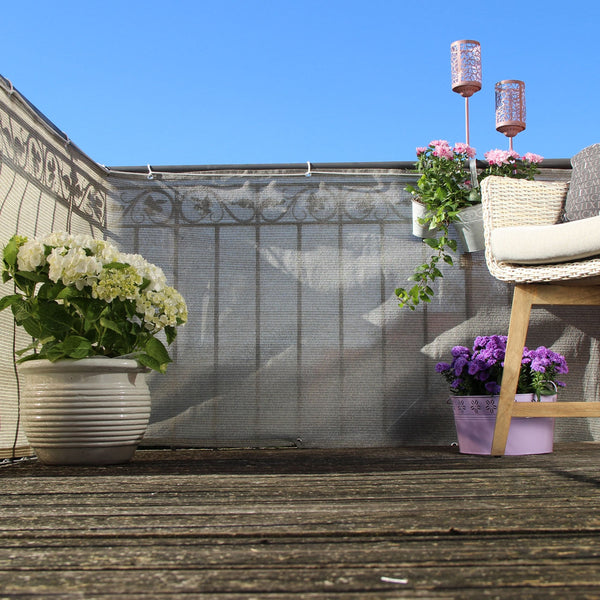 Balkondoek kunststof platina 300x90cm