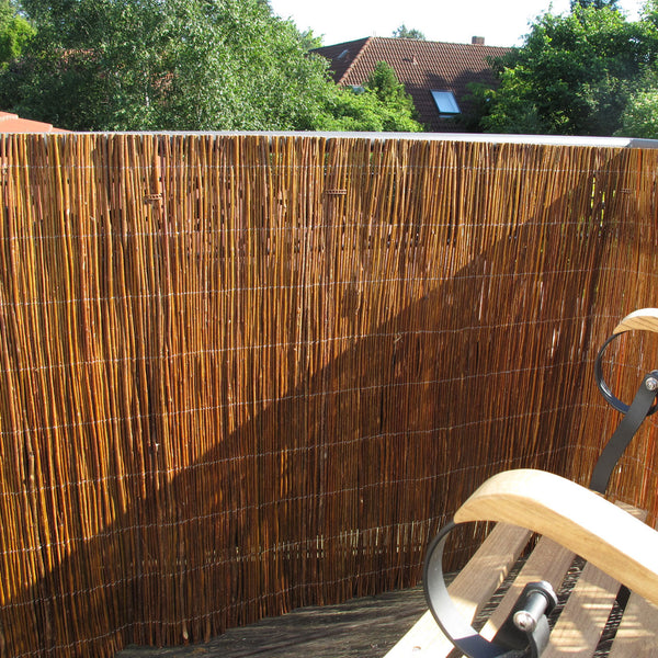 Balkonscherm rieten mat champagne 300x90cm