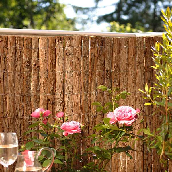 Balkonscherm boomschors 300x90cm