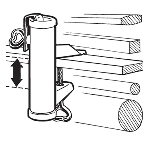 Parasolhouder wand type H aluminium diam. 3,5cm