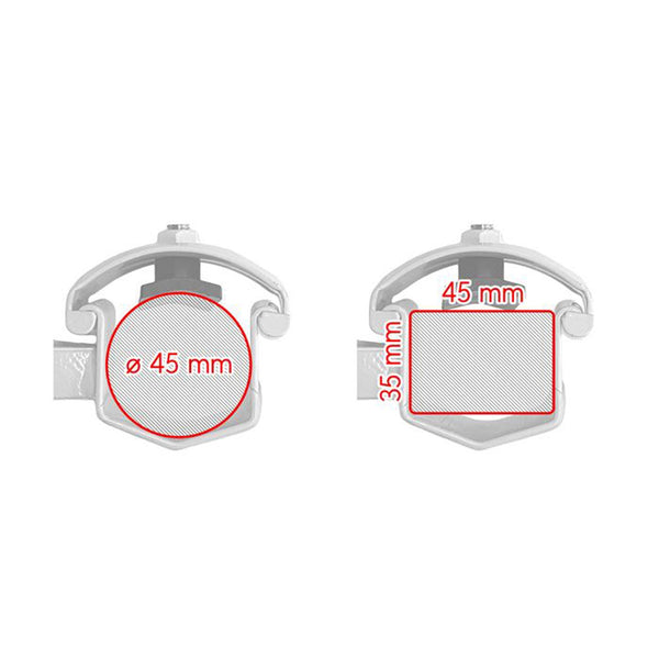 Parasolhouder wand type H ll alluminum diam. 4cm