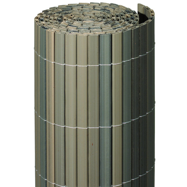 Balkonscherm kunststof grijs 300x90cm