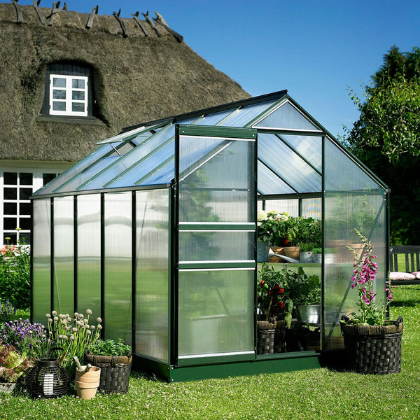 Tuinkas Popular 86 klassiek groen 4 mm polycarbonaat