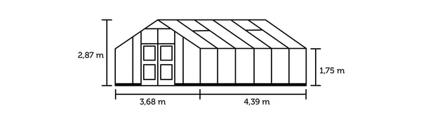 Tuinkas Gartner 16,2 antraciet 3 mm veiligheidsglas