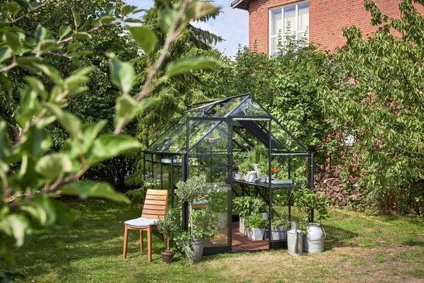 Tuinkas Qube 68 zwart 3 mm veiligheidsglas