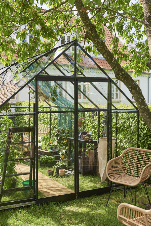 Tuinkas Qube 812 zwart 3 mm veiligheidsglas