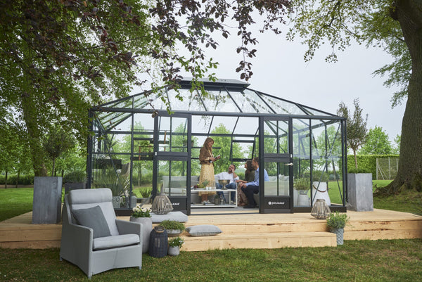 Tuinkamer Grand Oase 13,0 antraciet 3 mm veiligheidsglas