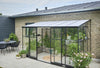 Muurkas Qube Lean-to 612 zwart 3 mm veiligheidsglas + 6 mm polycarbonaat