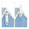 Blaues Insektenhotel mit Metalldach