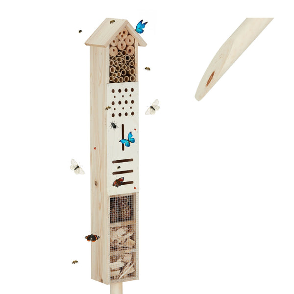 Insectenhotel met paal