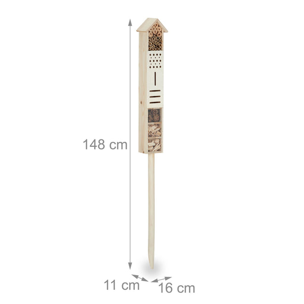 Insektenhotel mit Stange