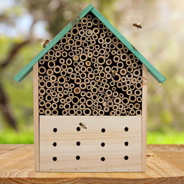 Insektenhotel blau