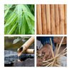 Set van 10 tuinfakkels van bamboe bruin