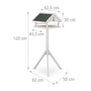 White bird feeder on stand