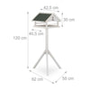 White bird feeder on stand