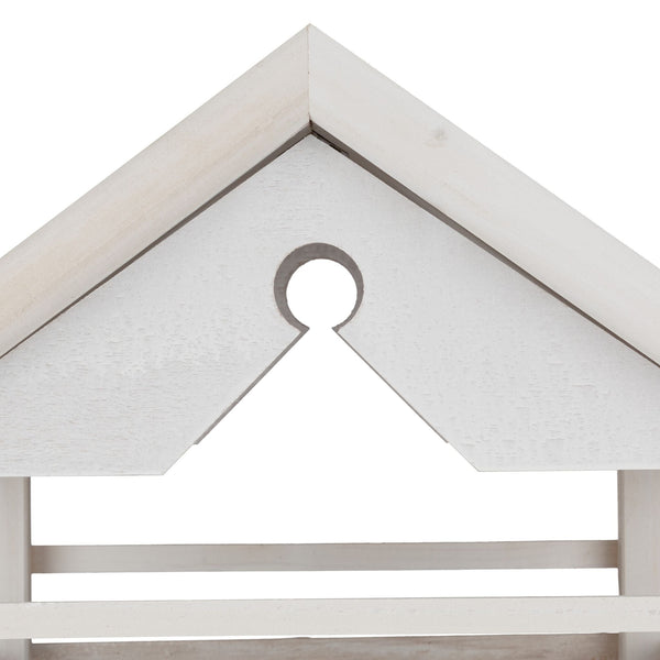 White bird feeder on stand