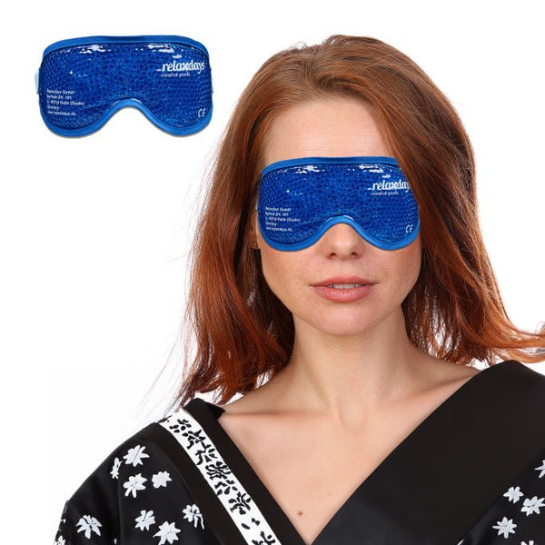 Verkoelend oogmasker met gel – set van 2, warm en koud te gebruiken | Relaxdays