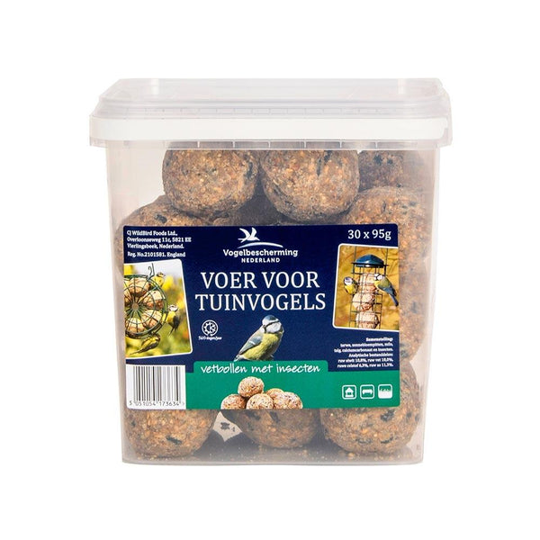 Bird Protection - Fat Balls with Insects 30 Pieces (Bucket) 
