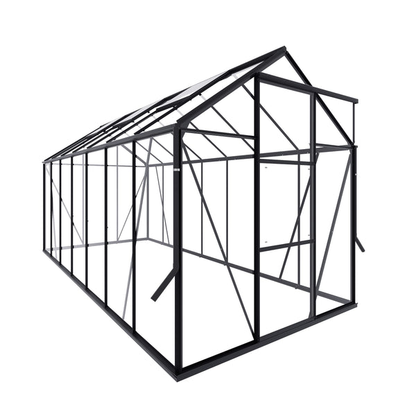 Tuinkas Kate V zwart 3 mm veiligheidsglas