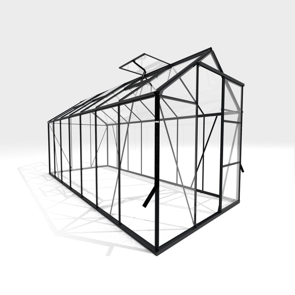 Tuinkas Kate V zwart 3 mm veiligheidsglas