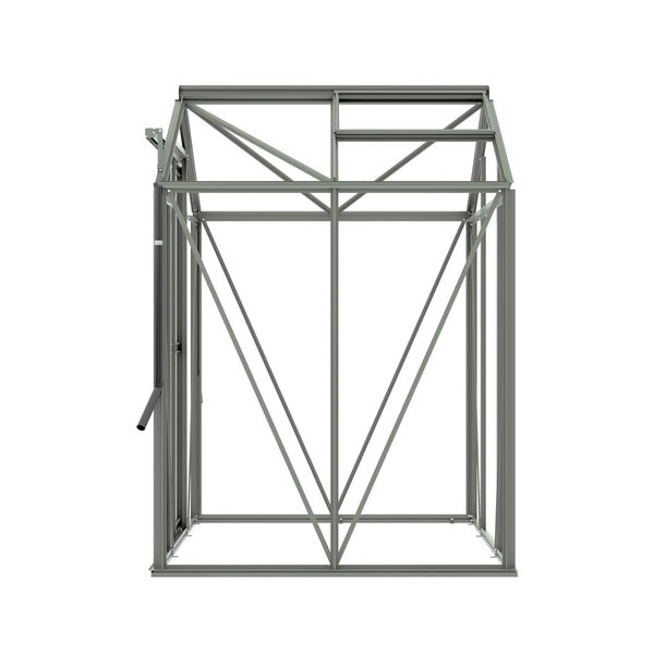 Royal Well Tuinkas Anne I – kleur ‘Groengrijs RAL7009’ met 3mm veiligheidsglas (inclusief fundament)